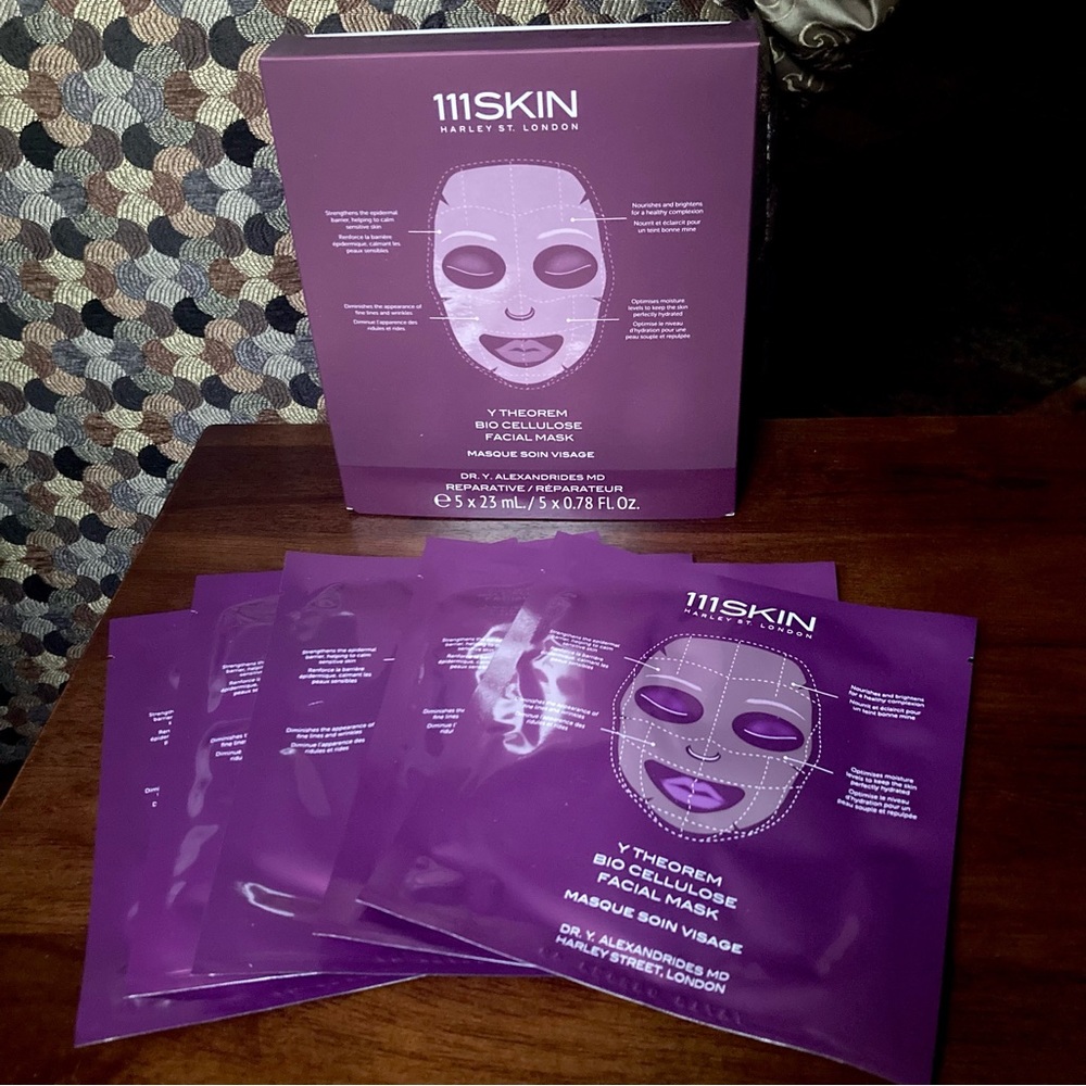 111 Skin Y Theorem BioCellulose Facial Mask - New! Box of 5 masks